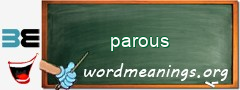 WordMeaning blackboard for parous